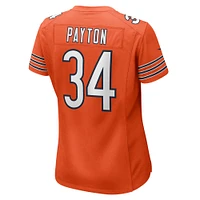 Maillot de joueur retraité Nike Walter Payton orange des Chicago Bears pour femme