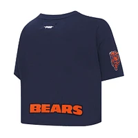 Women's Pro Standard Caleb Williams Navy Chicago Bears Player Name & Number Cropped Boxy T-Shirt