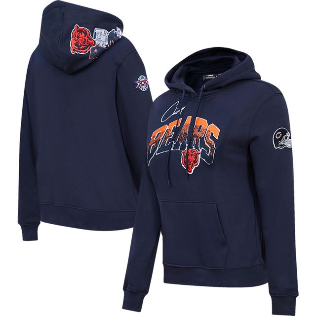 Sweat à capuche Pro Standard Navy Chicago Bears Local Patch pour femme