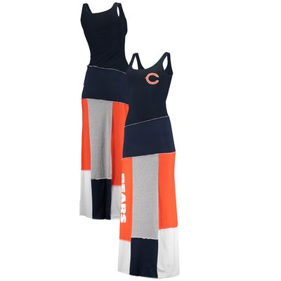Women's Refried Apparel Navy Chicago Bears Tri-Blend Sleeveless Maxi Dress