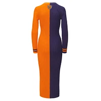 Robe pull boutonnée en tricot STAUD Chicago Bears Shoko bleu marine/orange pour femmes