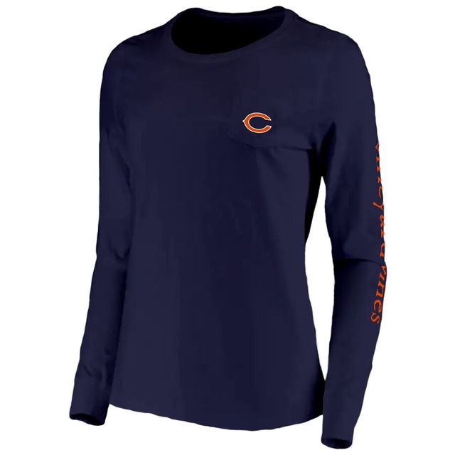 Vineyard Vines Women's Vineyard Vines Navy Chicago Bears Helmet Long Sleeve  T-Shirt