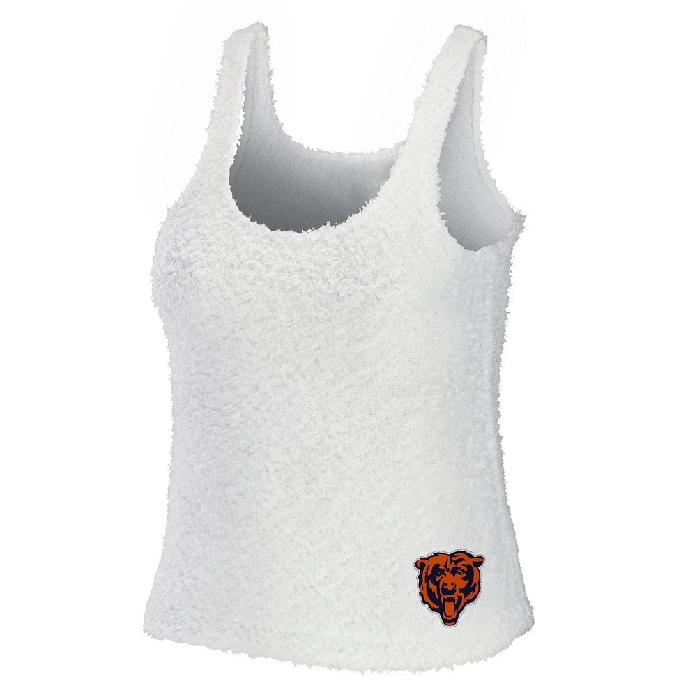Women's WEAR by Erin Andrews Cream Chicago Bears Plus Cozy Scoop Neck Tank Top & Pants Set