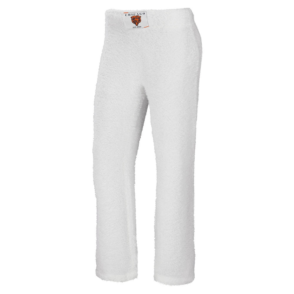 Women's WEAR by Erin Andrews Cream Chicago Bears Plus Cozy Scoop Neck Tank Top & Pants Set