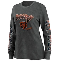 T-shirt thermique à manches longues WEAR by Erin Andrews pour femmes, gris, Chicago Bears