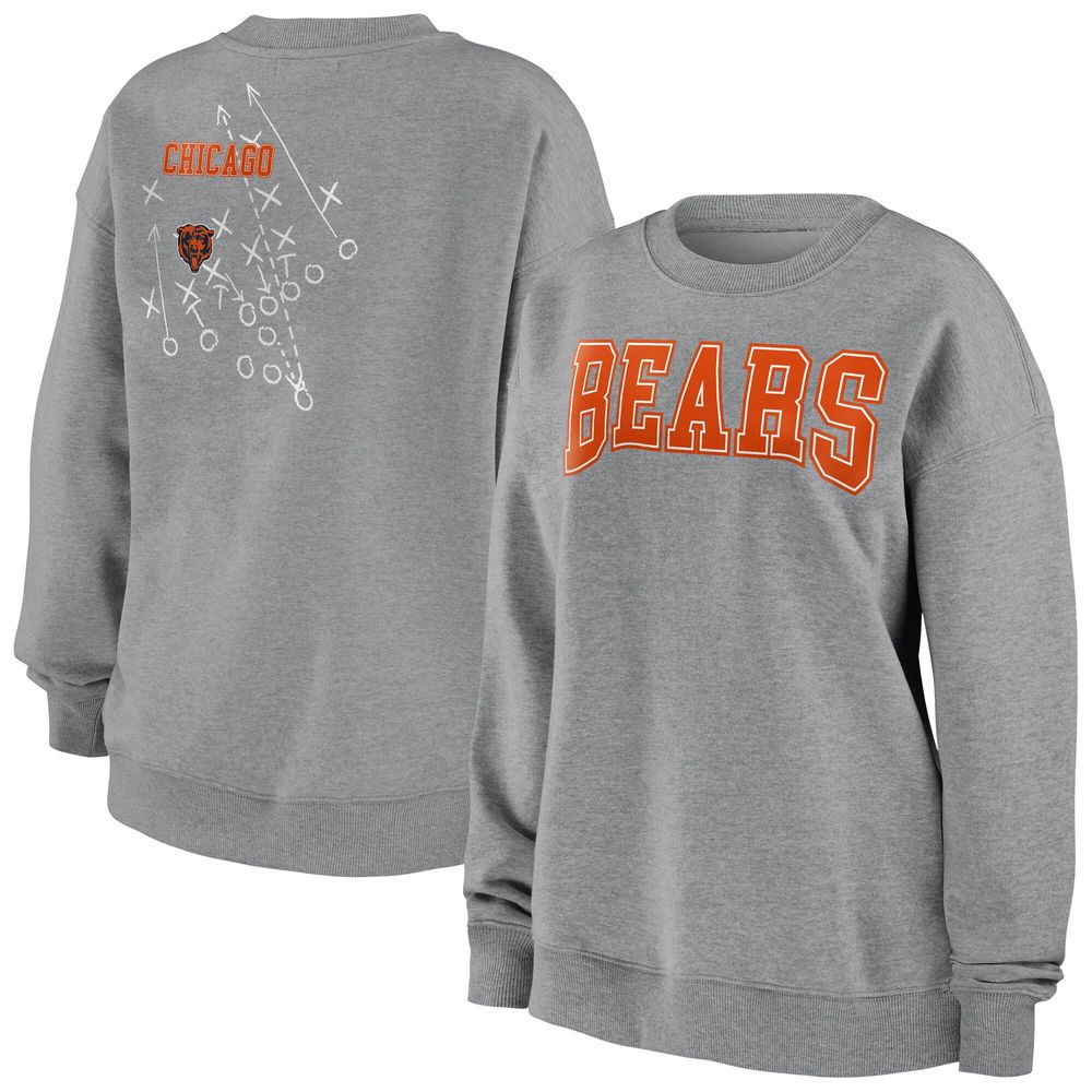 Women's WEAR by Erin Andrews White Chicago Bears Oversized Pullover  Sweatshirt