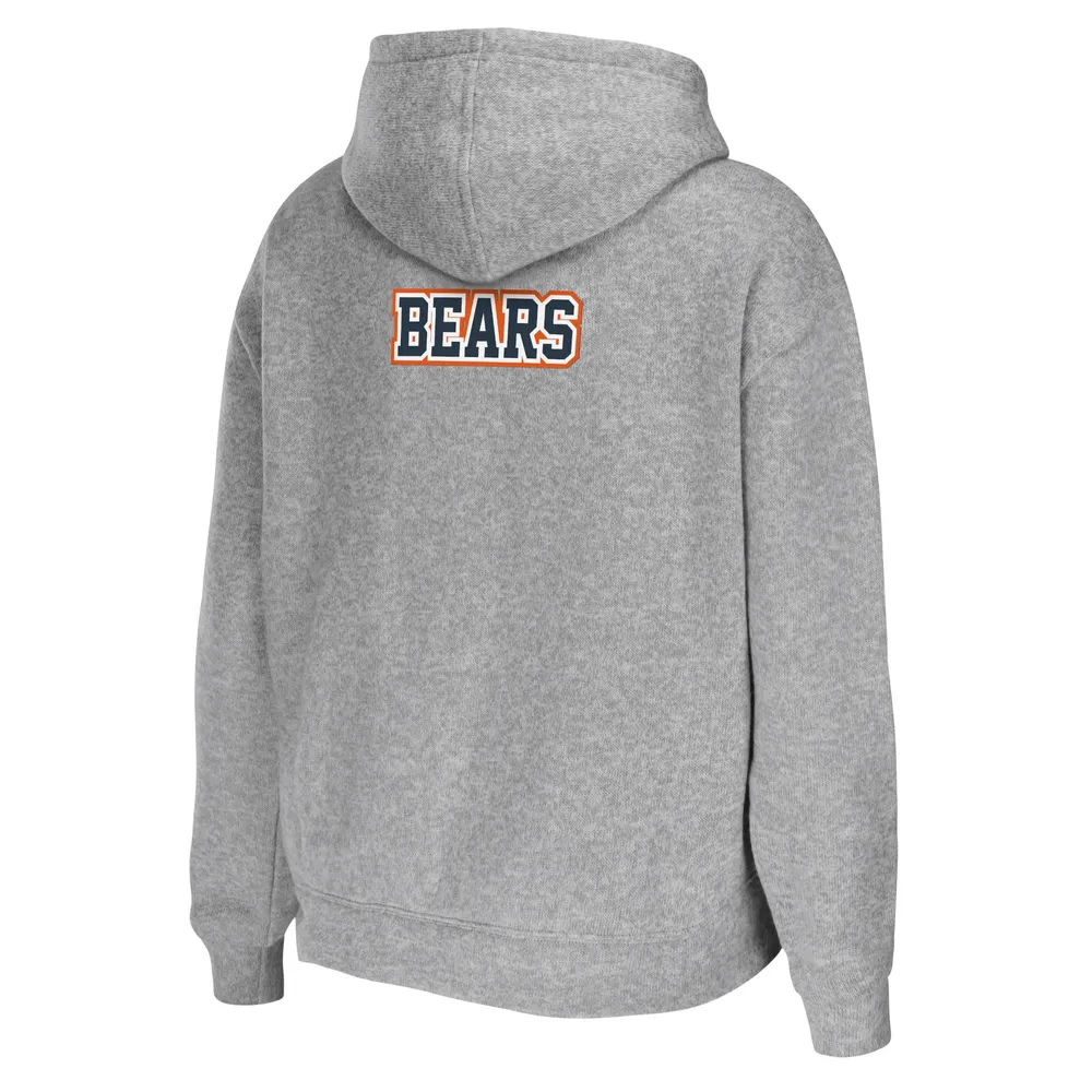 Sweat à capuche zippé gris chiné pour femme WEAR by Erin Andrews de l'équipe des Chicago Bears