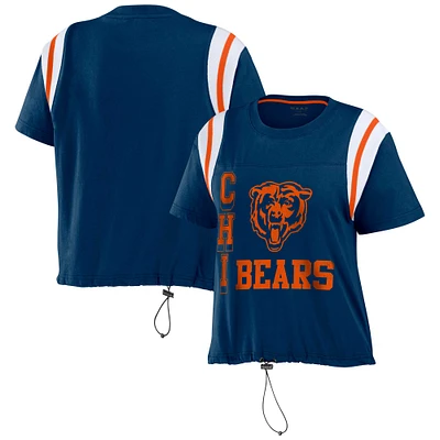 T-shirt cintré à blocs de couleurs bleu marine Chicago Bears pour femme WEAR by Erin Andrews