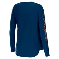 Lids Chicago Bears WEAR by Erin Andrews Women's Plus Scoop Neck Long Sleeve  T-Shirt - Navy