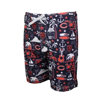 Maillot de bain Luau bleu marine des Chicago Bears Wes & Willy pour jeunes