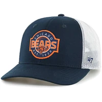 Casquette de camionneur ajustable Chicago Bears Scramble '47 bleu marine/blanc pour jeune