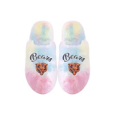 Chicago Bears FOCO Youth Rainbow Script Slippers