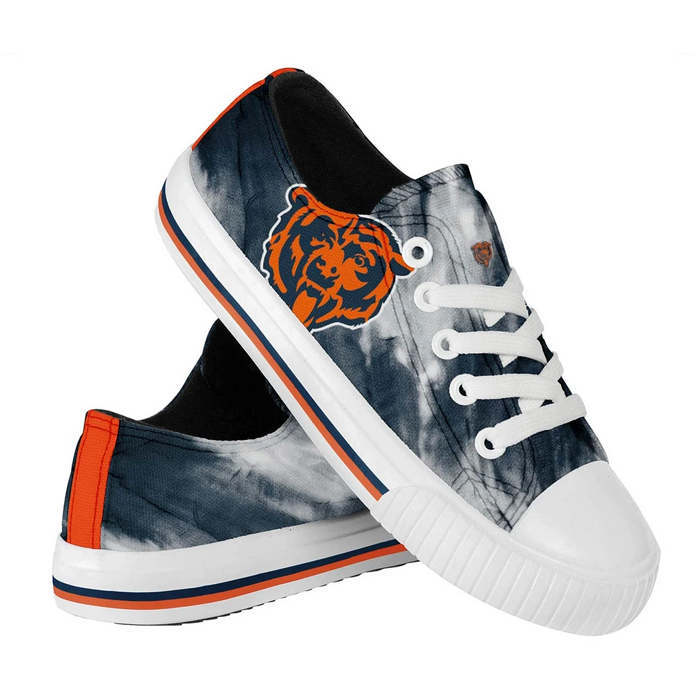 Youth FOCO Chicago Bears Tie-Dye Canvas Sneakers