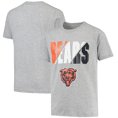 Youth Heathered Gray Chicago Bears Mean Streak - T-Shirt