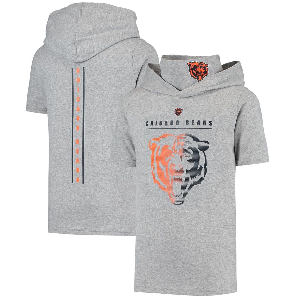 Outerstuff Youth Heathered Gray Chicago Bears On Guard Hoodie T-Shirt