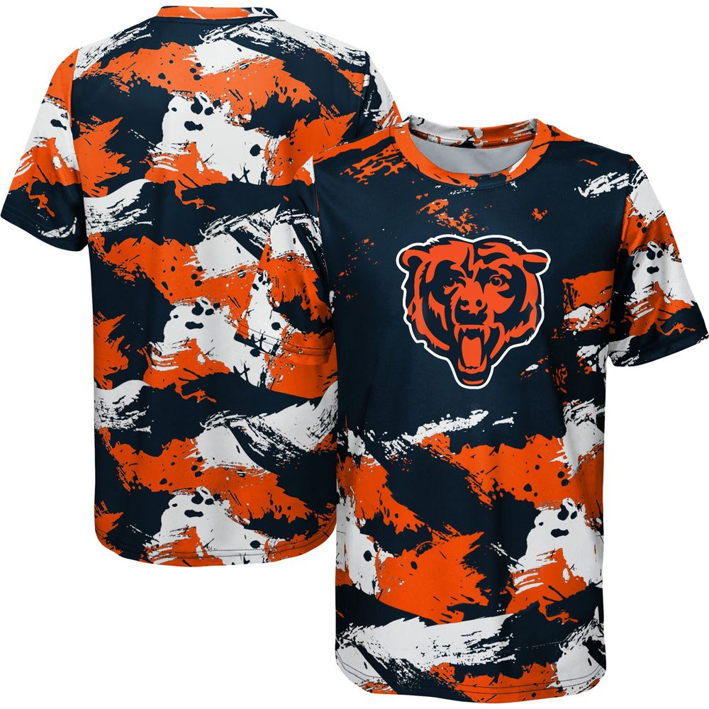 Youth Navy/Orange Chicago Bears Cross Pattern - T-Shirt