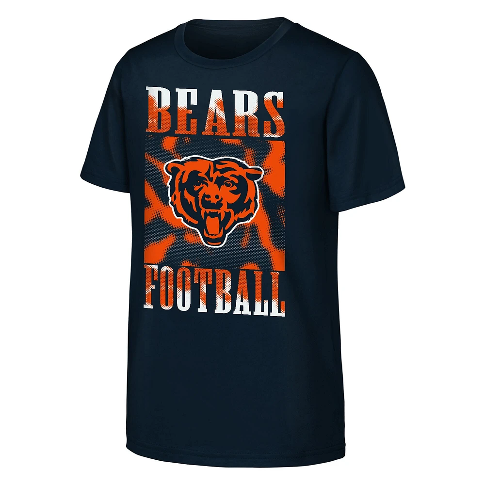 T-shirt Garage Hero pour jeunes des Chicago Bears de la marine