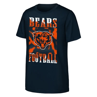 T-shirt Garage Hero pour jeunes des Chicago Bears de la marine