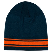 Bonnet en tricot rétro bleu marine pour jeunes Chicago Bears