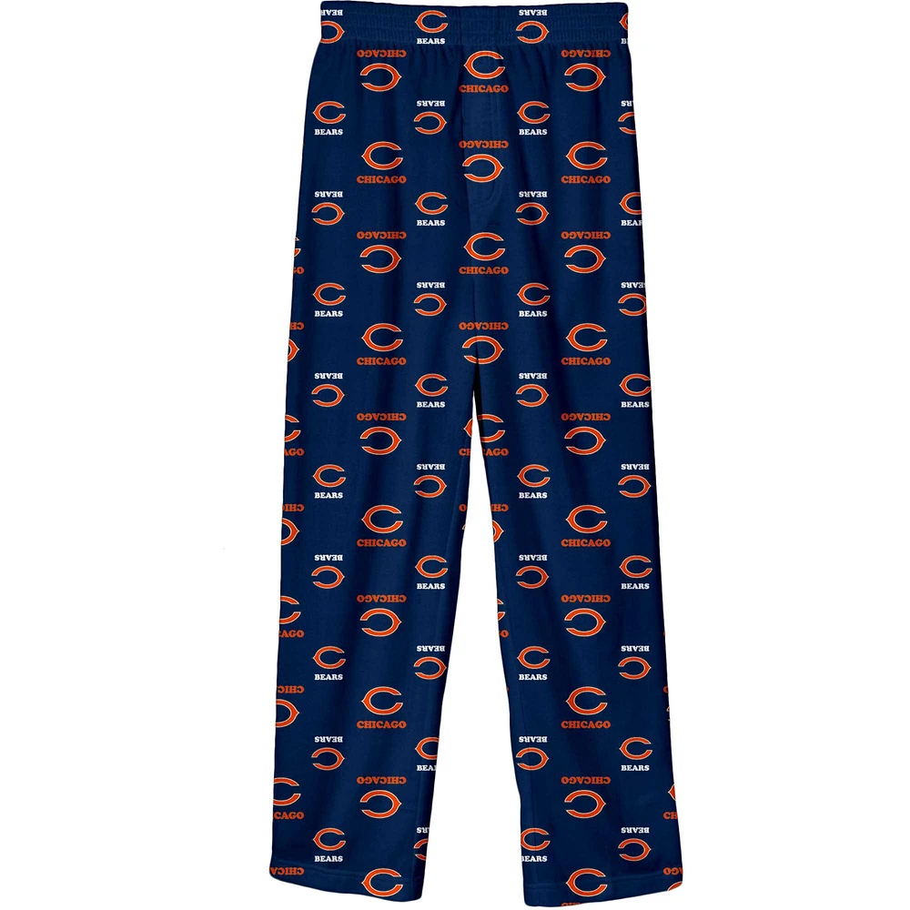 Pantalon de pyjama imprimé couleur l'équipe Chicago Bears bleu marine pour jeunes