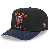 Youth New Era  Black/Navy Chicago Bears 2025 NFL Draft A-Frame 9FIFTY Snapback Hat