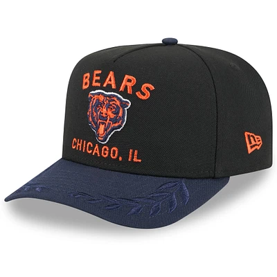 Youth New Era  Black/Navy Chicago Bears 2025 NFL Draft A-Frame 9FIFTY Snapback Hat
