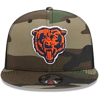 Casquette New Era Camo Chicago Bears Alternate Logo Main Trucker 9FIFTY Snapback pour jeune