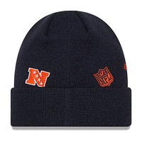 NWE BEARS NAVY NFL Junior IDENTITY CUFFED KNIT HATYTHNIT