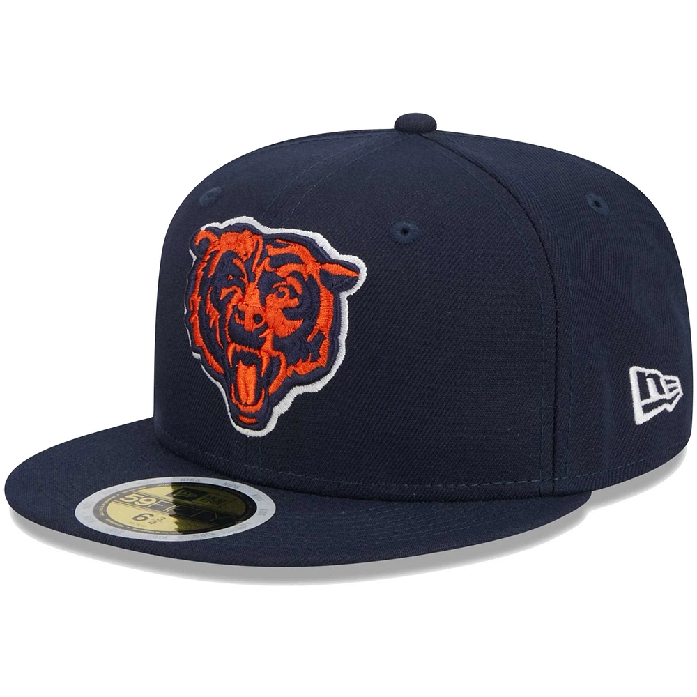 Youth New Era Navy Chicago Bears  Main 59FIFTY Fitted Hat