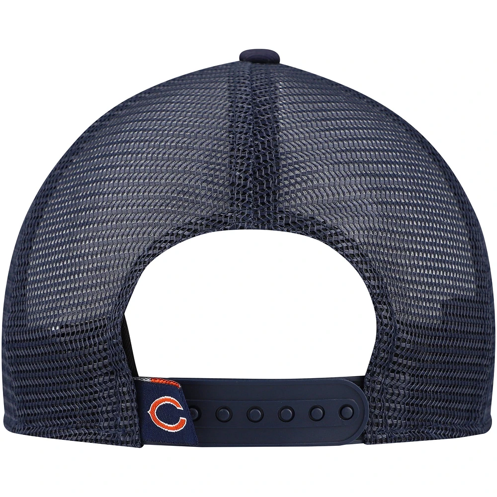 Casquette Snapback 9FIFTY A-Frame en détresse Chicago Bears New Era pour jeune, blanc/bleu marine