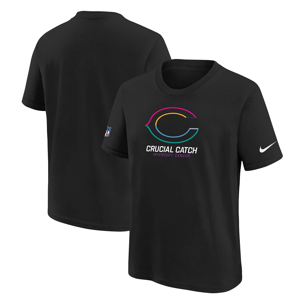 Youth Nike  Black Chicago Bears 2024 NFL Crucial Catch T-Shirt