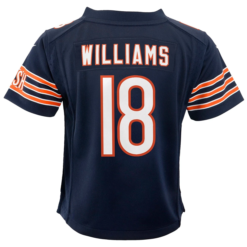 Maillot de jeu Nike Caleb Williams bleu marine pour jeunes joueurs des Chicago Bears