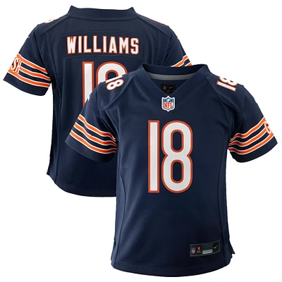 Maillot de jeu Nike Caleb Williams bleu marine pour jeunes joueurs des Chicago Bears