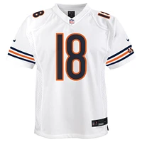 Maillot de jeu blanc Nike Caleb Williams pour jeunes des Chicago Bears