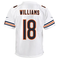 Maillot de jeu blanc Nike Caleb Williams pour jeunes des Chicago Bears