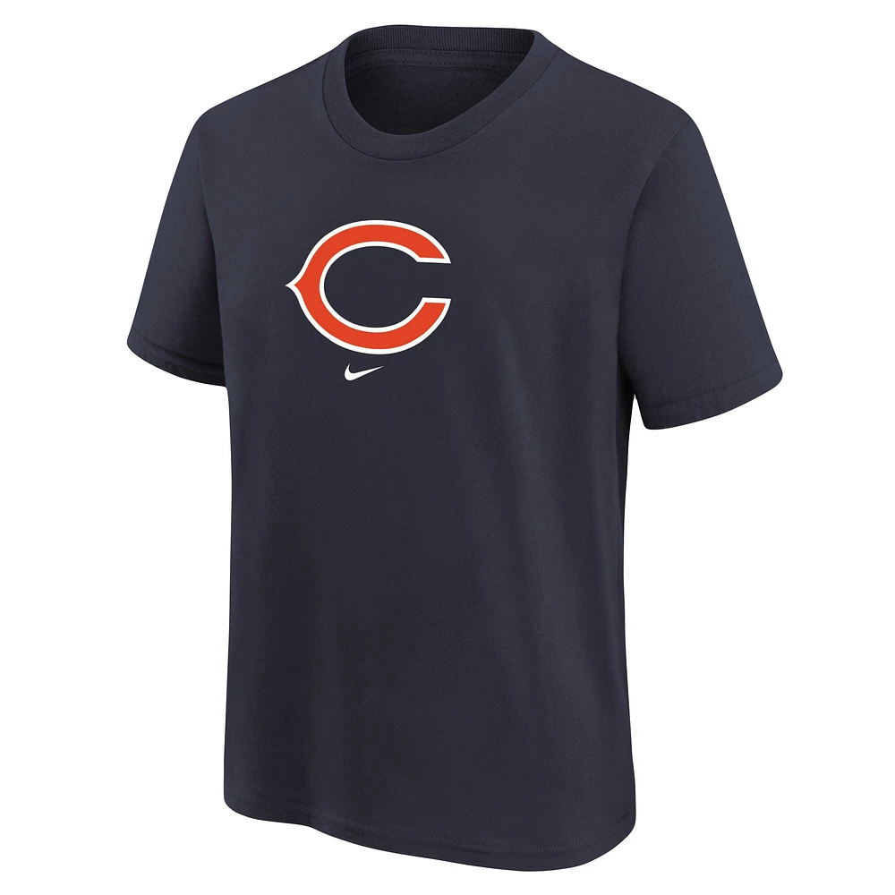 Youth Nike Navy Chicago Bears Logo Wordmark - T-Shirt