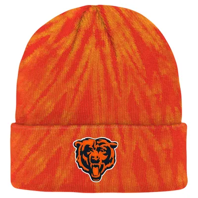 Chicago Bears Youth Tie-Dye Cuffed Knit Hat - Orange