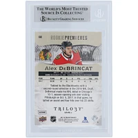 Alex DeBrincat Chicago Blackhawks Autographié 2017-18 Upper Deck Trilogy Rookie Premieres #68 #/999 Beckett Fanatics A Vu La Carte Rookie Authentifiée
