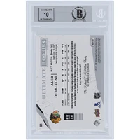 Alex DeBrincat Chicago Blackhawks Autographed 2017-18 Upper Deck Ultimate Collection Jerseys Relic #91 #/299 Beckett Fanatics Witnessed Authenticated 9/10 Rookie Card
