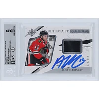 Alex DeBrincat Chicago Blackhawks Autographed 2017-18 Upper Deck Ultimate Collection Jerseys Relic #91 #/299 Beckett Fanatics Witnessed Authenticated 9/10 Rookie Card