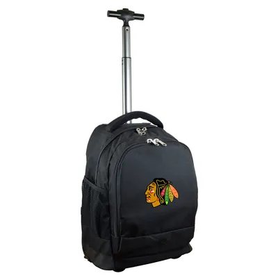 Chicago Blackhawks 19'' Premium Wheeled Backpack - Black