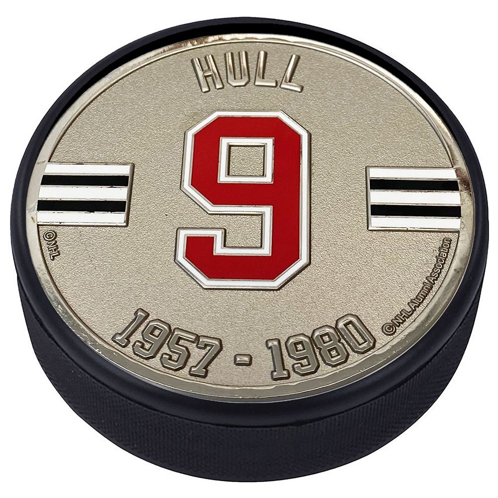 Bobby Hull Chicago Blackhawks - Hall of Fame Player Medallion Hockey Puck