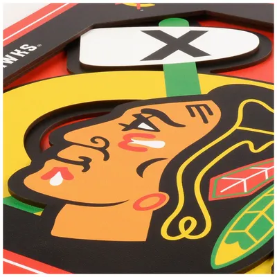 Chicago Blackhawks 12'' x 12'' 3D Logo Wall Art