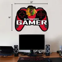 Chicago Blackhawks - Décalcomanie murale 16'' x 22'' Controller Gamer