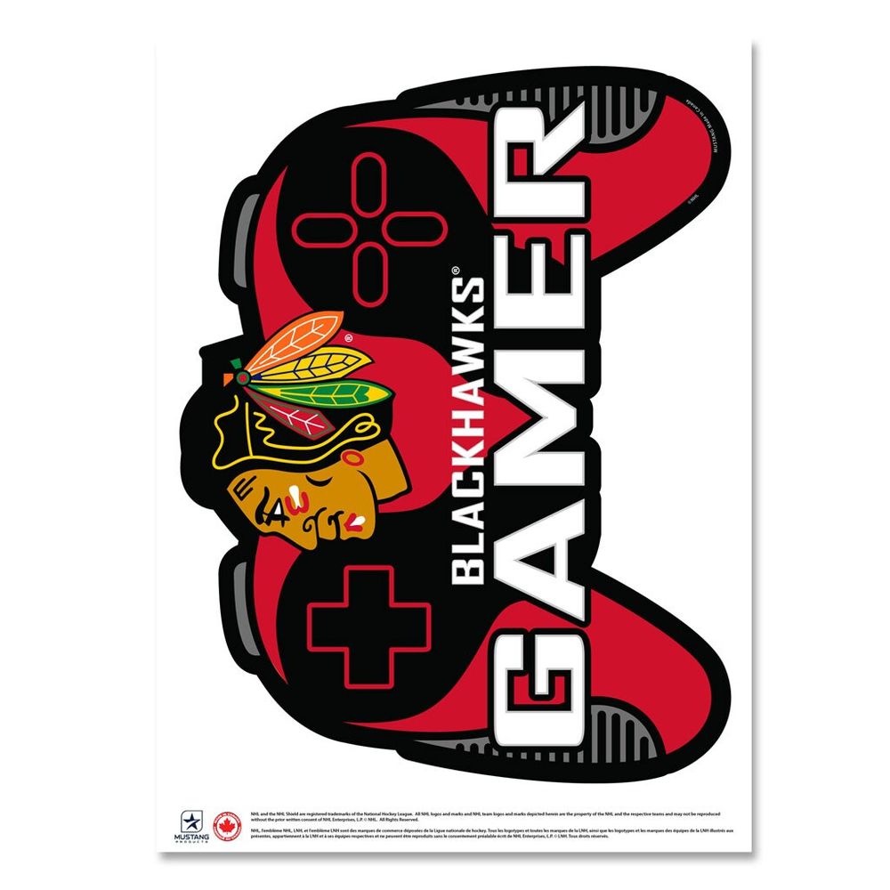 Chicago Blackhawks - 16'' x 22'' Controller Gamer Wall Decal