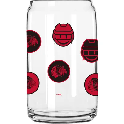 Blackhawks de Chicago 16oz. Verre de canette smiley