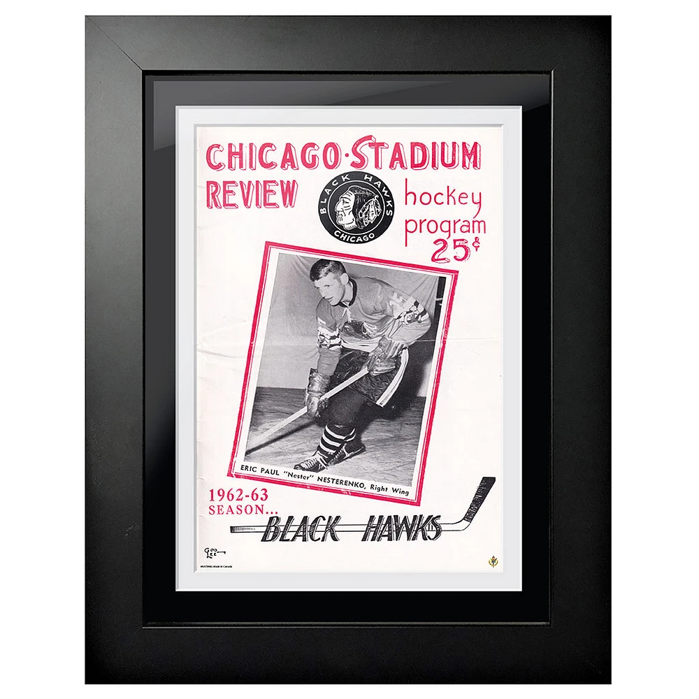 Chicago Blackhawks 1962 Chicago Stadium Review Edition 3 - 12'' x 16'' Framed Program Cover