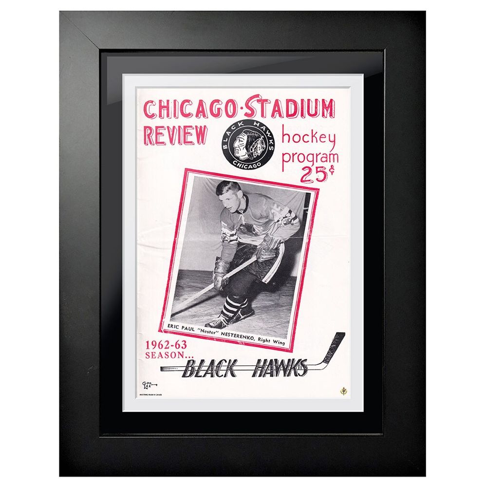 Chicago Blackhawks 1962 Chicago Stadium Review Edition 3 - 12'' x 16'' Framed Program Cover