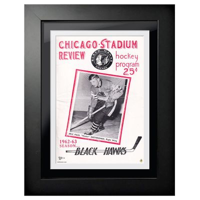 Chicago Blackhawks 1962 Chicago Stadium Review Edition 3 - 12'' x 16'' Framed Program Cover