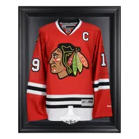 Chicago Blackhawks Black Framed Logo Jersey Display Case